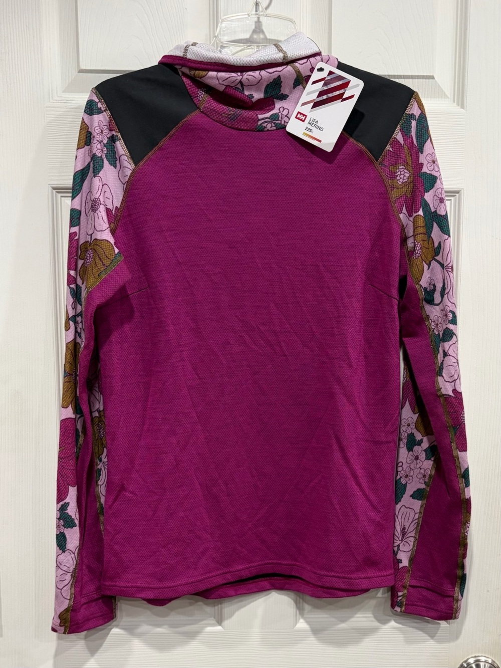 Helly Hansen Women's Medium Lifa Merino Midweight Balaclava Hoodie Fuschia NWT